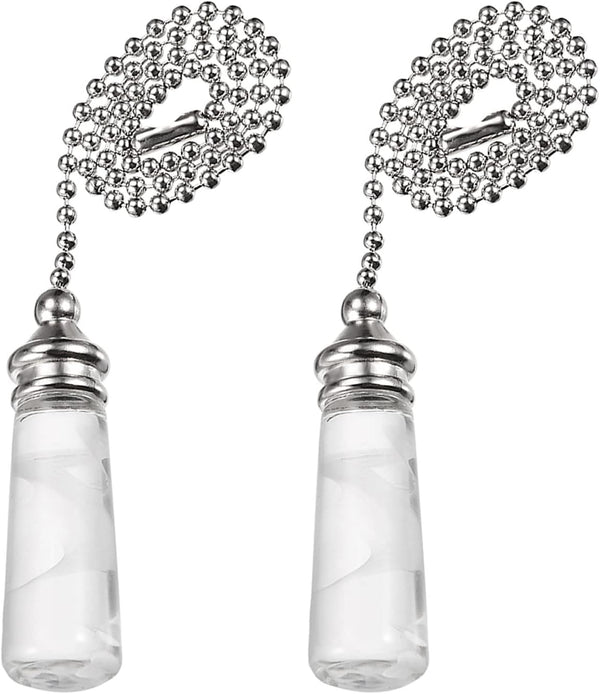 YOKIVE 2 Pcs Ceiling Fan Pull Chain - Decorative Extensions with Columnar Pendant Lamp Ornaments for Fans and Ceiling