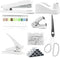White Desk Accessories Kit, Large Stapler and Tape Dispenser Set, Gift for Students, Women, Coworkers, Boss Lady