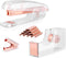 Desk Accessory Kit, Acrylic Stapler Set, Tape Dispenser, Staple Remover with 1000pcs 26/6 Staples, Rose Gold