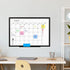 Monthly Calendar Dry Erase Whiteboard 24" x 18", Double-Sided Portable Board with Black Aluminium Frame