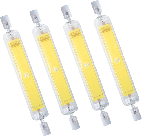 15W R7S LED Bulbs 4 Pack, 118mm 150W Halogen Equivalent, J-Type 120V Dimmable T3 R7s Base Double Ended Flood Light