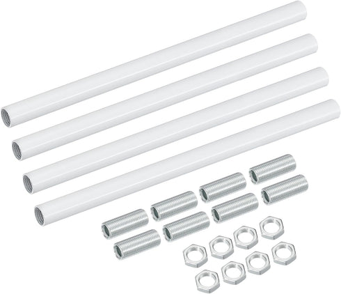 VIAPUICE Lighting Fixture Downrods M10 x 7.9'', 4 Set Threaded Extension Rod Lamp