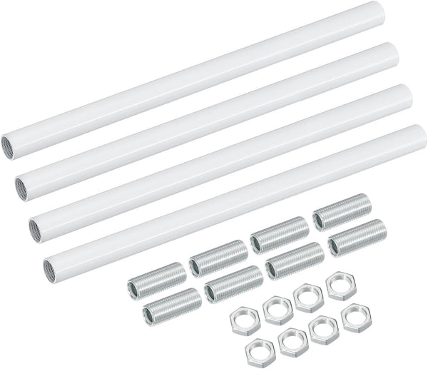 VIAPUICE Lighting Fixture Downrods M10 x 7.9'', 4 Set Threaded Extension Rod Lamp