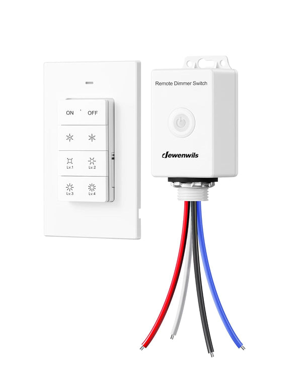 DEWENWILS Wireless Dimmer Switch Kit, Single Pole Outdoor Wireless Light Switch and
