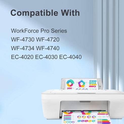 TEINO 802XL Ink Cartridges Combo Pack for Epson Printer Replacement for Workforce Pro WF-4730 (4-Pack)