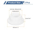 2Pcs Grommets 25mm 16mm Grommet uxcell Rubber Drill Hole, ID Hole Top Hat White Silicone Rubber Hole Plug Gasket