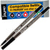 Jaymo Replacement for Parker Quink 1950323 - Rollerball Pen Refill, 2 Black, Measures 4.56 in / 116 mm Long