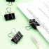 ZZTX Small Size Black Binder Clips, 1.0 Inches, 36 Pack Paper Clamps
