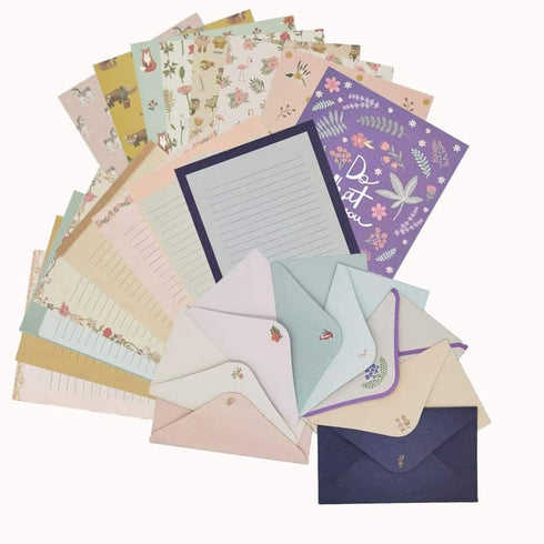 Fulanfudi 81pcs Set, 54 27 set, 9 Stationary Paper and Envelopes Contain stationery paper and envelopes, writing paper