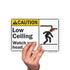 SmartSign Aluminum “Caution - Low Ceiling, Watch Your Head” Sign, 7" x 10" (S2-0527-AL-10)
