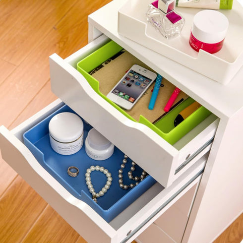 Desk Letter Tray, 2PCS A4 Size Plastic Stackable File Document Organizer for Office Desktop Storage