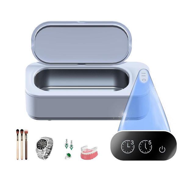 Thsdya Tec Multifunctional Ultrasonic Jewelry Glass Cleaner - One-Touch Operation Eye Glasses Cleaner 3min/5min