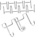 10Pcs Stainless Steel Bedside Cabinet Door Hooks Hook Hangers for Closet Towel