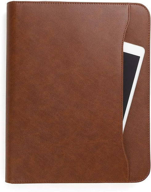 Forevermore Portfolios Portfolio Organizer - 3 Ring Binder with Notepad - 1.5 Inch Rings - Zippered Storage Pockets for