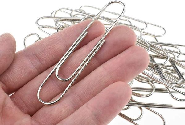 HAHIYO Paperclips - Extra Large Sturdy 3” Length Paper Clips with Ridges, Heavy Duty, Rust Proof, 40 Pack