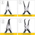 Snap Ring Pliers Set, 2pcs 7" Internal/External Circlip Pliers Kit with Bent Jaw, Heavy Duty Precision Spring Loaded Pliers for Ring Remover Retaining and Remove Hoses, Gaskets