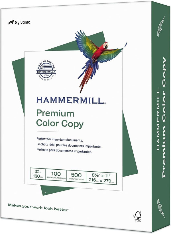 Hammermill Printer Paper, Premium Color 32 Lb Copy Paper, 8.5 x 11 - 1 Ream (500 Sheets)
