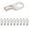 SELTERM 10pcs 8 AWG-3/8 Stud Tinned Copper Wire Lugs, Heavy Duty Battery Cable Ends, UL Marine Grade Connectors