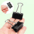 ZZTX Black Binder Clips, Medium Size Paper Clamps, 1.3 Inches, 36 Pack