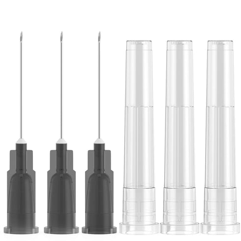 100Pcs 22 Gauge 1 Inch Luer Lock for Industrial Lab, Measuring and Plants, Individually Sealed