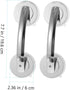2pcs Portable Suction Handle Bars for Bathroom Strong Grip for Seniors Non-Porous Surface for Shower Bathtub and Glass