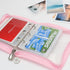 Mini Kpop Binder, Business Card Holder, Photocard Collector, 3-Ring Pink Zipper Clear PVC Cover