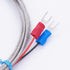 Twidec/2Pcs 1/4" Screw Probe Temperature Sensor K Type Thermocouple, 2 Meters Cable, Temperature Range: 0-600°C