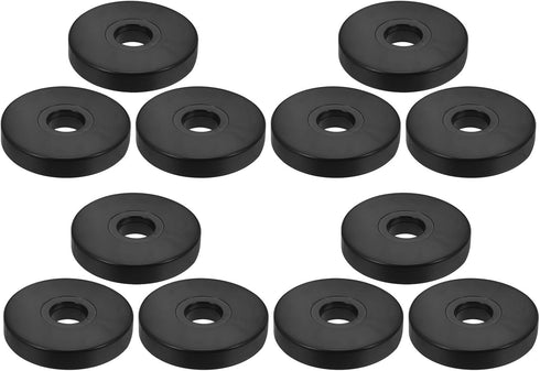 ARTIBETTER 12pcs Round Industrial Caster Pads PVC Noise-reducing Furniture Floor Protectors Non-Slip
