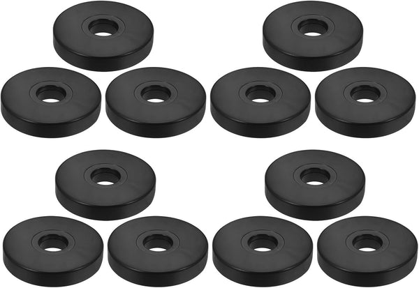 ARTIBETTER 12pcs Round Industrial Caster Pads PVC Noise-reducing Furniture Floor Protectors Non-Slip