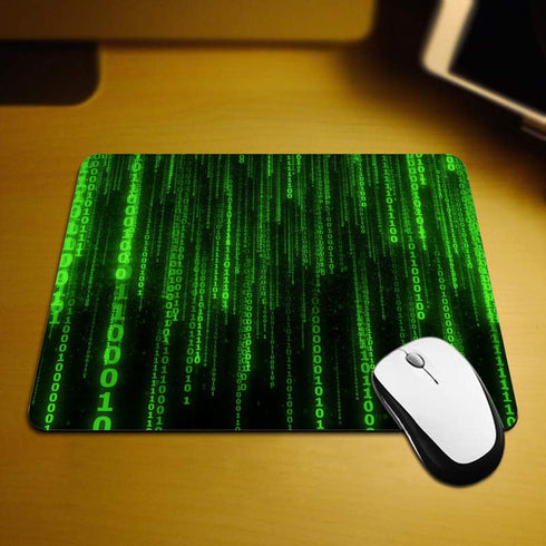 Gaming Mouse Pad Matrix Style Coding, Non-Slip Rubber Mouse Pad for Computers, 9.5 Inch x 7.9 Inch
