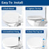 16.5 Inch, 2 Pack Round Toilet Seat Soft Close Quiet No Slam Toilet Lid, Quick Release & Easy Installation, Durable PP