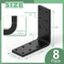 Furniture,8 3''x3''x1.2'' Braces,11-ga L Brackets for Wooden Pcs Corner Extra Thick Heavy Duty Shelf Bracket,Metal
