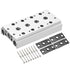 uxcell 1/4" G Thread 4 Row Aluminum Manifold Socket for 4V210 Series Pneumatic Valve Base