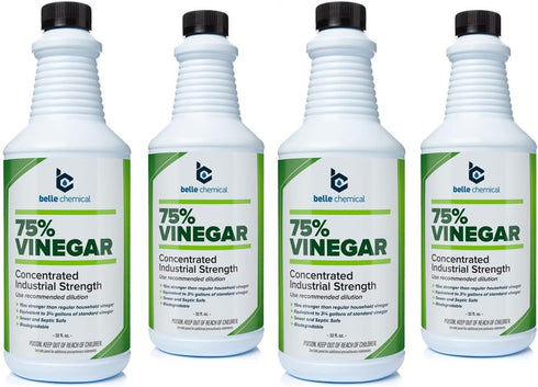 75% Pure Vinegar - Concentrated Industrial Grade (4-Quarts)