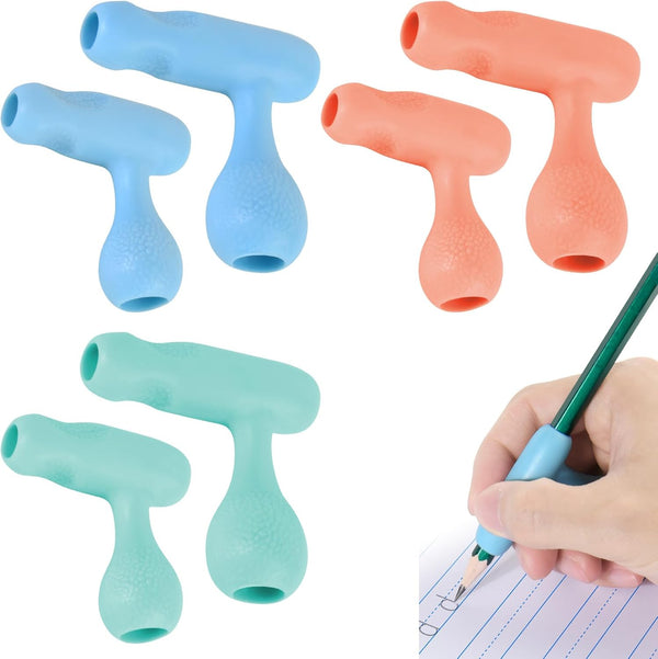 Cosmos 6 Pcs Pencil Grips Writing Aid Pencil Holder Universal Ergonomic Pencil Gripper,