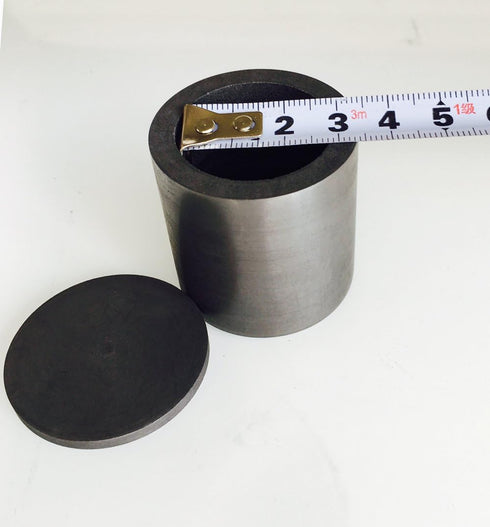 OTOOLWORLD Smelting Lab Graphite Crucible with Cover, Lab Supply 40MM X 40MM