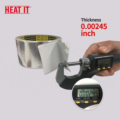 HEATIT Aluminum Foil Tape, Professional Grade 2 inch x 30 feet, Thick 5.3mil for HVAC, Ducts, Pipes