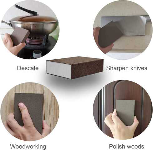 8 PCS Sanding Sponge Assortment, 2 PCS Each of 120, 220, 320, 400 Grit - Coarse Medium Fine Sanding Block