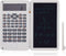 Basic Calculator Notepad with LCD Writing Tablet, Rechargeable, 12 Digit Display, Hand-held for Daily Office, White