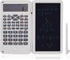 Basic Calculator Notepad with LCD Writing Tablet, Rechargeable, 12 Digit Display, Hand-held for Daily Office, White