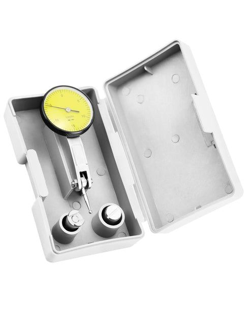 QWORK Dial Test Indicator with 2 Steel Dovetail Clamps, 0.030" Test Indicator, 0.0005" GR Dial Reading for Machine
