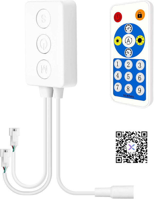 Aclorol Bluetooth LED Light Controller for WS2811 WS2812B SK6812 LED Addressable Strip