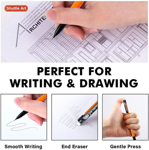 Shuttle Art 84 Pack Bulk Mechanical Pencils, 0.7mm Medium Point, HB #2 Lead, Assorted Barrels