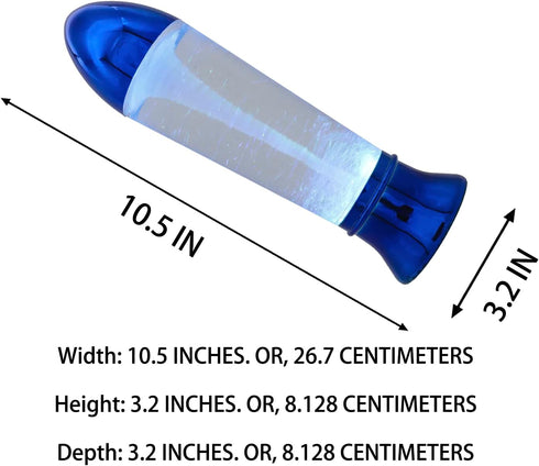 YAKii 10.5" Tornado Lamp, LED Color Changing Tornado Maker Science Toy, Battery/USB Operated (Blue)