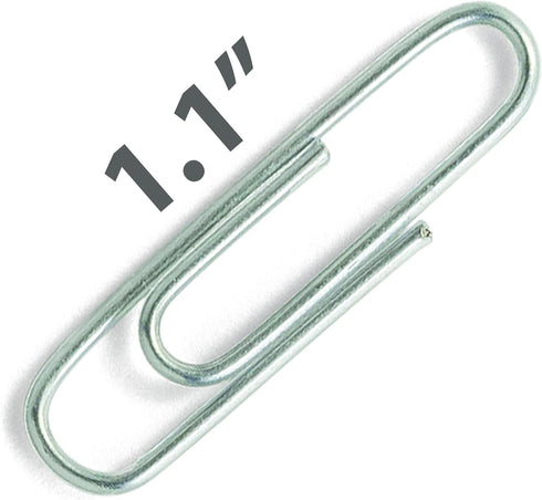 Officemate Standard #2 Vinyl Coated Paper Clips, Translucent Silver, 200 Count Pack (97214)