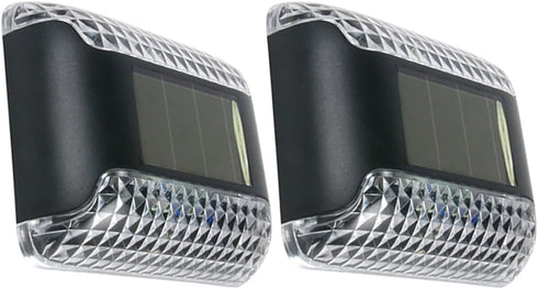 FRCOLOR 2pcs Waterproof Solar Fence Lights Outdoor Wall Sconce Solar Powered Porch