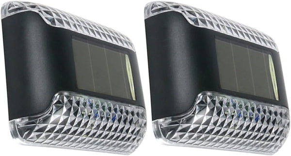 FRCOLOR 2pcs Waterproof Solar Fence Lights Outdoor Wall Sconce Solar Powered Porch