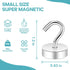 Neosmuk 40lb Heavy Duty Magnetic Hooks, Extra Strong Earth Magnets with Hook for Refrigerators, Cabins, Grill
