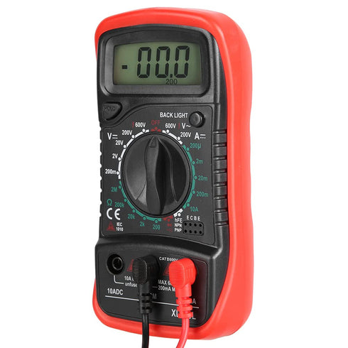 Xl830l Handheld Digital Multimeter with LCD Display and Backlight Overload (XL830L Red)