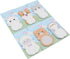 MINGSEECESS 6 Packs Cute Animal Cartoon Sticky Notes Self-Stick Memo Pad Sets for Pet Lovers Women Girls